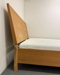 Ek säng 180 med sänggavel