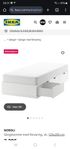 NORDLI sängstomme inkl madrasser, vit 90 cm
