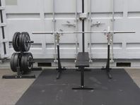 Träningspaket Workhouse 120 kg med viktställ