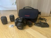 Canon EOS 600D med bl.a. EF 50mm 1,4
