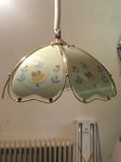 Retro Taklampa med Blommönster