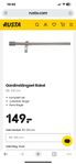 Gardinstång krom 110-210 5 styck+5 hållare +5 fäste