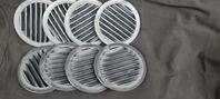 8st. NY Ventilationsgaller/ ytterväggsgaller Aluzink 160mm