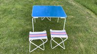 retro campingbord med stol 