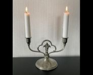 Vintage! Art Deco - 2-armad tennljusstake, C.G. Hallberg