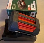 Bosch batteri med laddare 36V 4Ah.