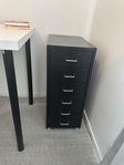 IKEA HELMER metall hurts – svart, 6 lådor – bra skick!