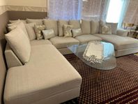 Soffa med schäslong och divan vänster 