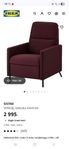 Fåtölj recliner Gistad Ikea