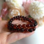2st Äkta Baltiska Bärnsten armband Cherry ca 8mm Bärnsten