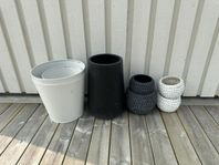 Paketpris 9 snygga och stilrena utekrukor