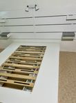 IKEA NORDLI sängstomme 160x200 med sänggavel och förvarin