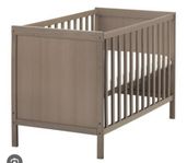 Ikea SUNDVIK – spjälsäng, gråbrun – 60 x 120 cm