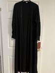 Svart abaya och svart klänning set, storlek 40/42