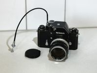 Nikon F "Black Paint" & NKKOR-P Auto 1:2.5 10.5cm objektiv