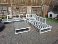 trädgårdgrupp aluminium 4 delar
