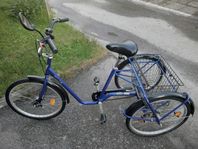 Blå Trehjuling Skeppshult S3 24 , 3 växlad cykel