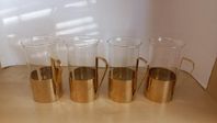 Unika Irish Coffee glas - guldfärg 4st