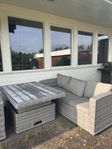Loungeset 5-sits grå