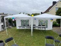 2 st Partytält, 3x3 m 
