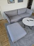 soffa och fotpall, madison Mio