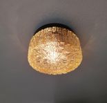 PLAFOND retro vintage 1970-/80 tal i unik champagne glaskupa