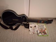 XBOX 360 GUITAR HERO GITARR LES PAUL + SPELET GUITAR HERO 2