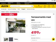 Terrassmarkis vägghängd 1.900:-