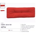 Nyskick, VidaXL röd dyna, bänkdyna, stolsdyna, soffdyna