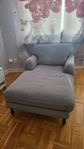 Divanfåtöljj L 140/ B 90/ H 40 cm, tvättbart