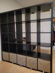 Ikea Kallax bokhylla, svart, 182x182 cm