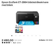 Epson EcoTank ET-2864 bläckstråleskrivare med bläck