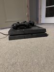 PS4 med 2 kontroller