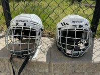 Hockeyhjälmar med galler