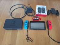 Nintedo Switch med tillbehör och spel