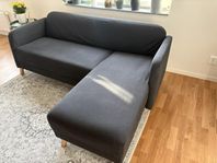 Chaise longue/Vissle dark grey Sofa