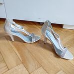vita sandaletter med strass