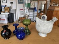 Fotogen lyckta samt vintage kruka + 3st små vaser