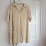 Beige frottétunika/-klänning, storlek XL