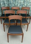 Kai Kristiansen Stolar i Teak, 6 st, Danmark