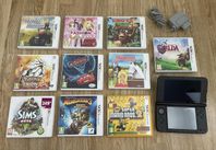 Nintendo 3DS XL med 10 spel