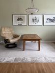 Stor viscosematta • Soffbord ek • Taklampa marmorerat gl