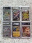 Graderade Pokémon kort + 100 vanliga kort.