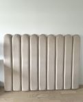 Design Sänggavel Beige Sammet 180cm