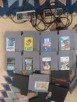 nintendo nes 8 bitar med 10 spel
