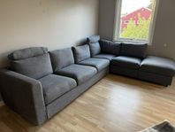 grå L-soffa för hela familjen!
