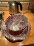 2 set i porslin glas