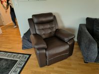 Lyxig Recliner Fåtölj i Skinn