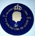 ”För Sverige i tiden” H.M Kung Carl XVI Gustaf. Tallrik