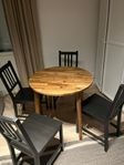 NACKANÄS bord, Akacia, 80 cm - IKEA + STEFAN Stol 4st